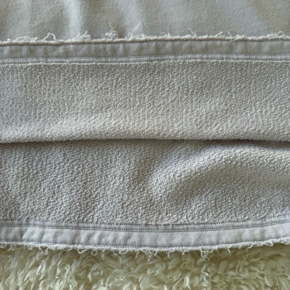 Michael Stars sweatshirt cascading ruffle short sleeve French terry top size L - Picture 8 of 11